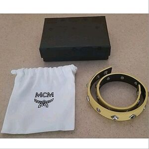 ⭐️MCM Cream Studded Bracelet with Box & Dust Bag